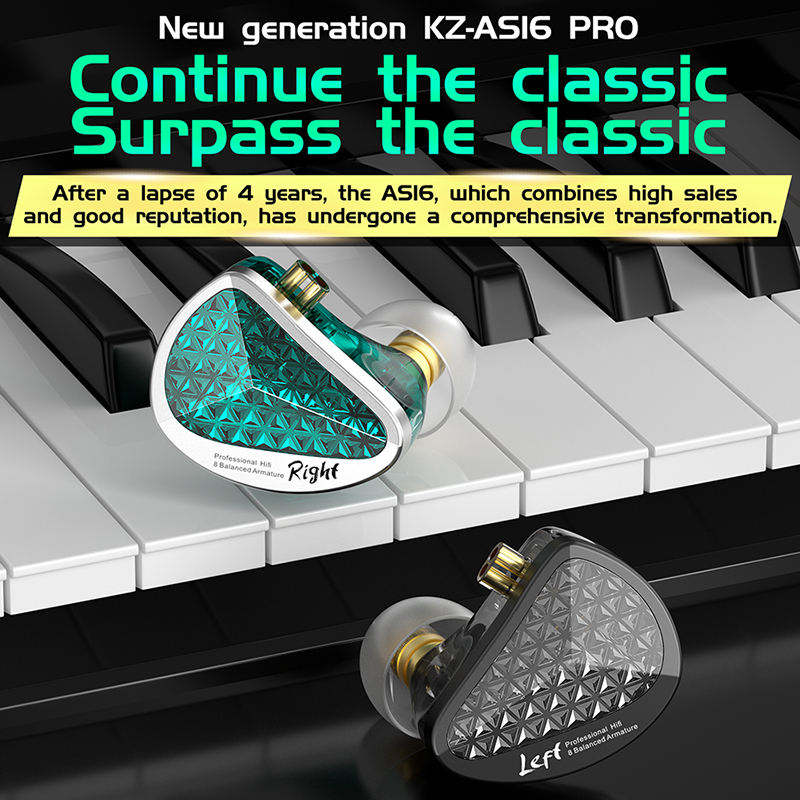 KZ AS16 PRO Проводные наушники – обзор и цена Audiophile Headphone Wired