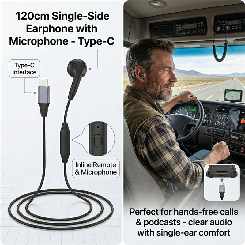 Наушник-вкладыш DT75BG Type C  – обзор и цена Wired Earphone Mic